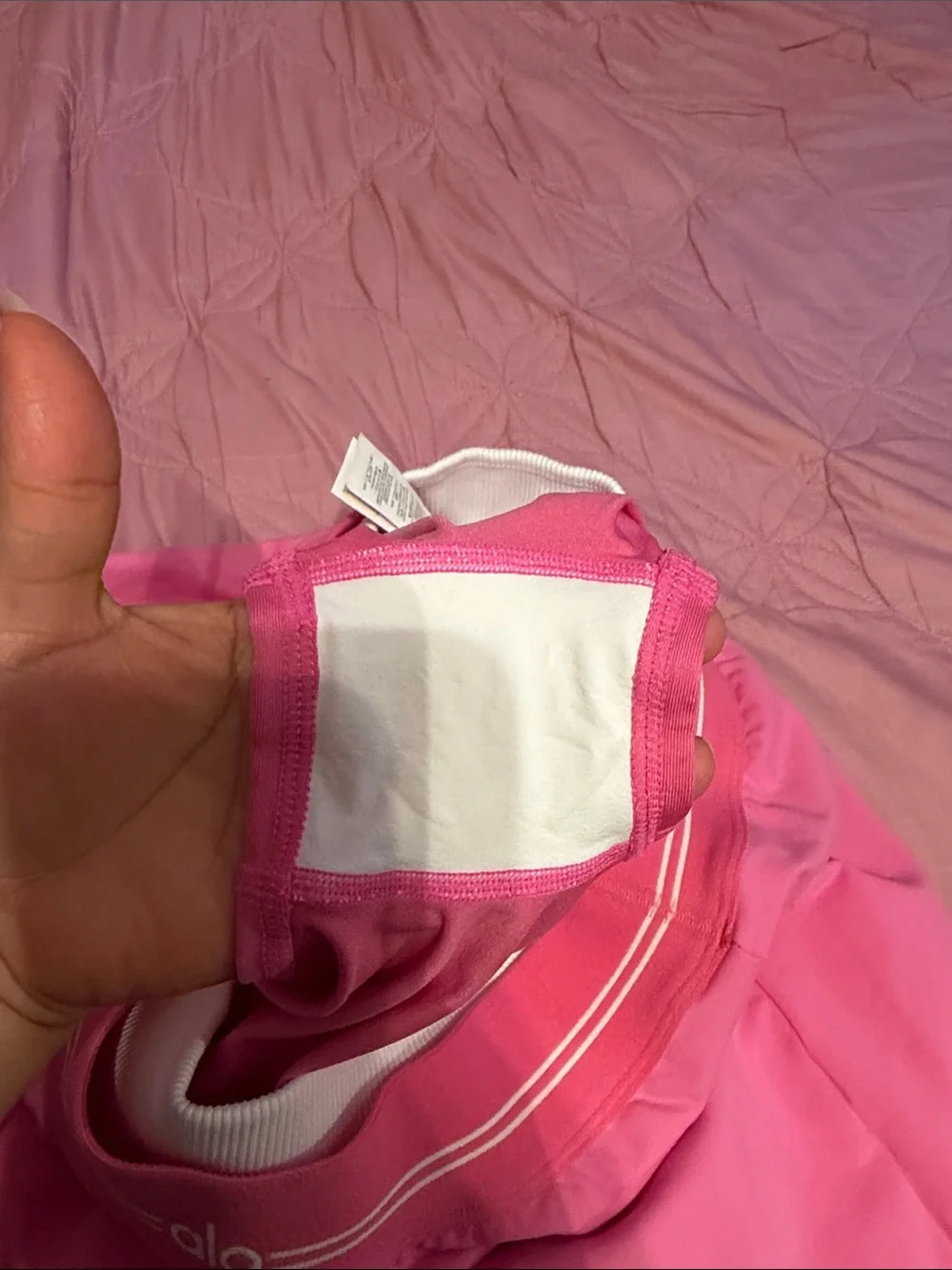 ALO Yoga Pink Circle Skirt with Contrast Waistband